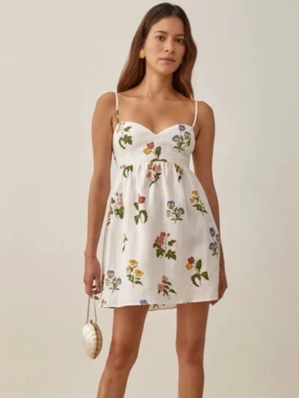 Reformation ‘Martin’ Linen Mini Dress Size 6 - Picture 1 of 13